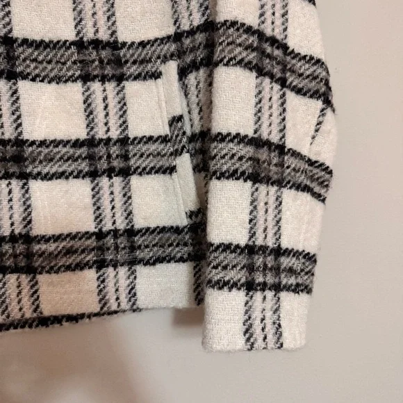 IRO Paris Bika Checked Wool-Blend Half-Zip Sweater Plaid NWT Size 38 - Picture 5 of 16